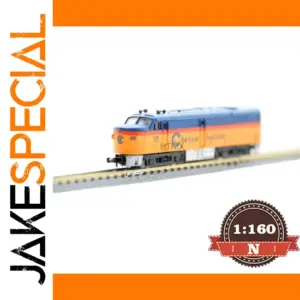 Vibrant Blue and Yellow N Scale Train Model