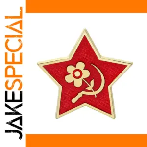 Soviet-Inspired Badge with Gold Star