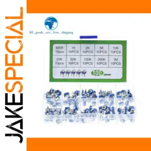 100-Pack Carbon Film Horizontal Trimpots Kit