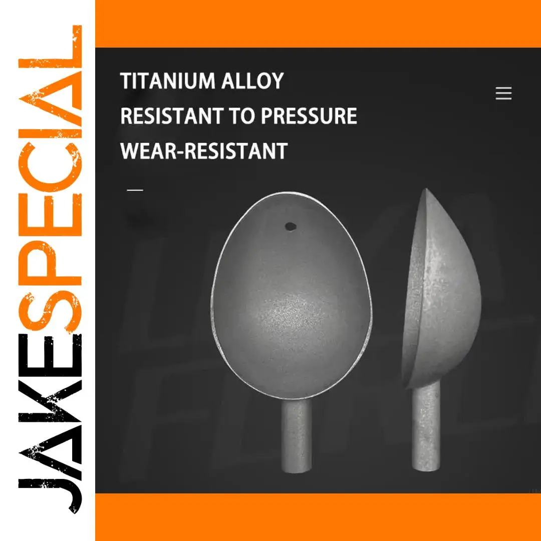 Premium Titanium Fish Bait Scoop, 2 Sizes 1 Premium Titanium Fish Bait Scoop, 2 Sizes