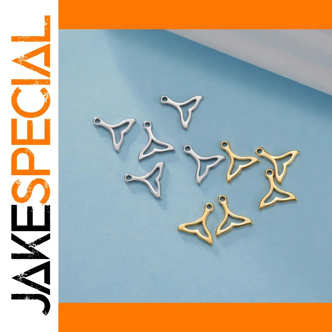 Stainless Steel Fish Tail Jewelry Charms Set 1 Stainless Steel Fish Tail Jewelry Charms Set