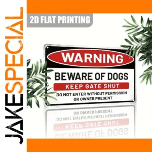 Rustic Metal Warning Sign for Safety