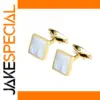 Pearl Shell Square Cufflinks for Men and Women