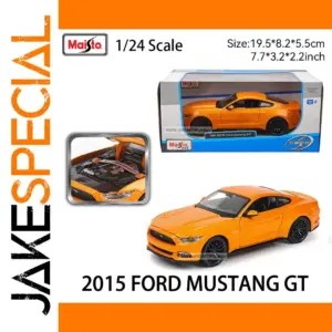 Vibrant Orange 1:24 Ford Mustang GT Model
