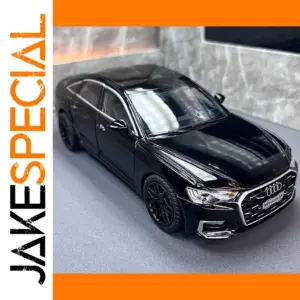 Black A6 1:24 Diecast Model with LED Lights