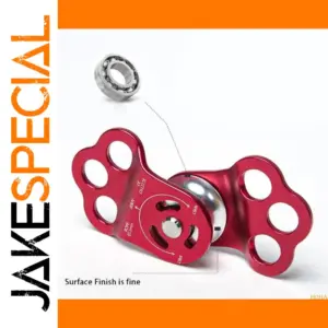 Red High-Performance Mountaineering Pulley