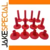 Vibrant Red Cymbal Sleeves Set for Secure Drumming