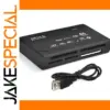 6-in-1 USB Memory Card Reader for Laptops