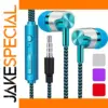 Vibrant Blue and Silver Wired Earphones
