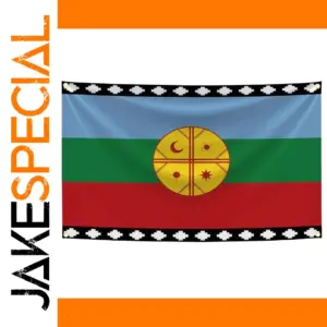 Vibrant Mapuche Chile Flag Wall Banner 90x150cm