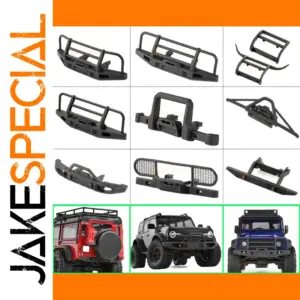 Durable Black RC Bumper Set for 1/18 Scale Vehicles