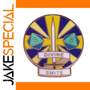 Divine Smite Paladin Badge 30mm Vintage Metal Pin