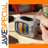 Retro TV Ceramic Mug with Lid and Straw