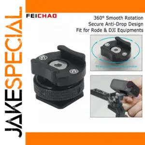Cold Shoe Mount Adapter with 360° Rotation