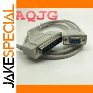 White RS232 Cable for Printer and Computer Connections