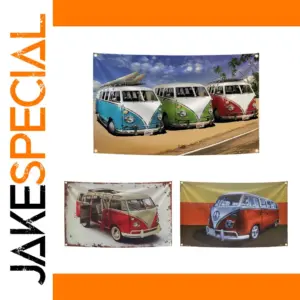 Vintage Volkswagen Bus Banner 90x150cm