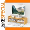 Light-Colored Wooden Monitor Shelf for 10-20" Screens
