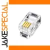 Transparent RJ9 Telephone Handset Connector Set