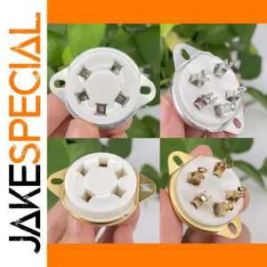 Vintage Ceramic 5-Pin Tube Socket for Audio