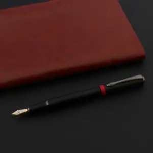Sleek Black Metal Fountain Pen with 0.5mm Nib 11 H07ad82d91b3c4865a2bedc921f90206c5