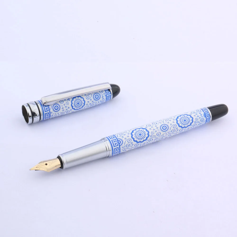 Blue and White Luxury Fountain Pen Model A2 3 Blue and White Luxury Fountain Pen Model A2 - Image 3