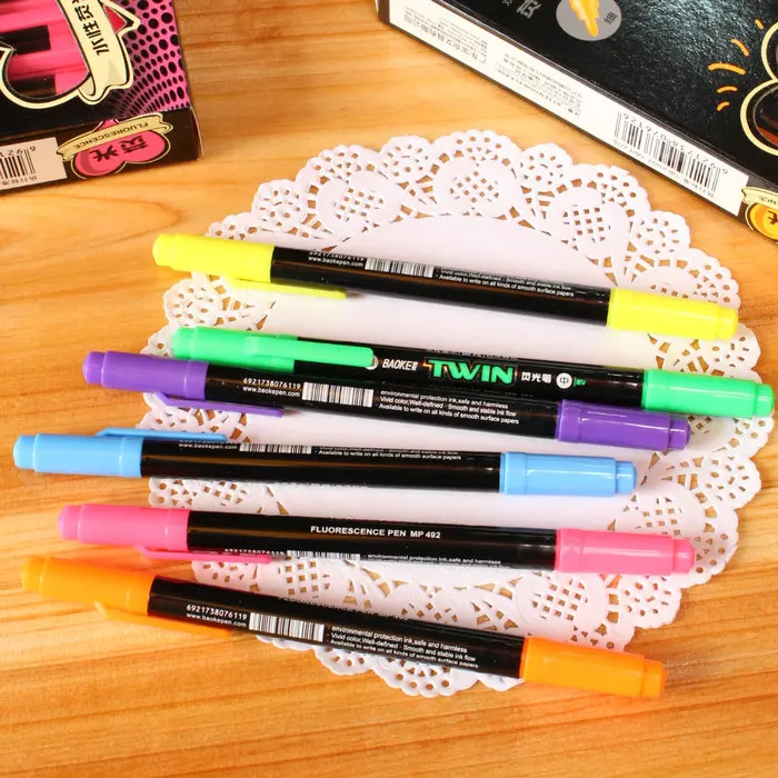 Double-Ended Water-Based Highlighter in Six Colors 5 Double-Ended Water-Based Highlighter in Six Colors - Image 5