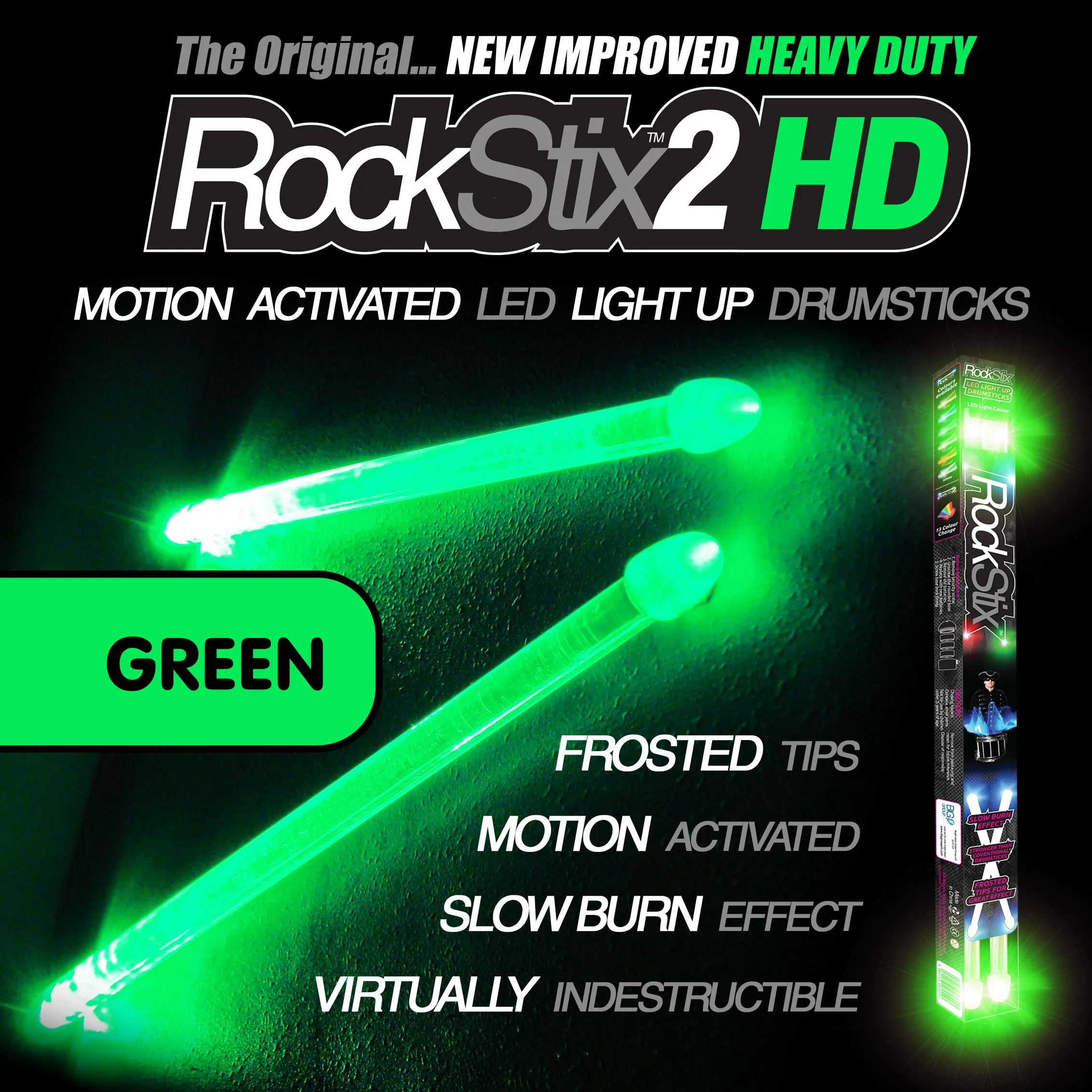 Bright LED Drumsticks with Motion Activation 3 Bright LED Drumsticks with Motion Activation - Image 3
