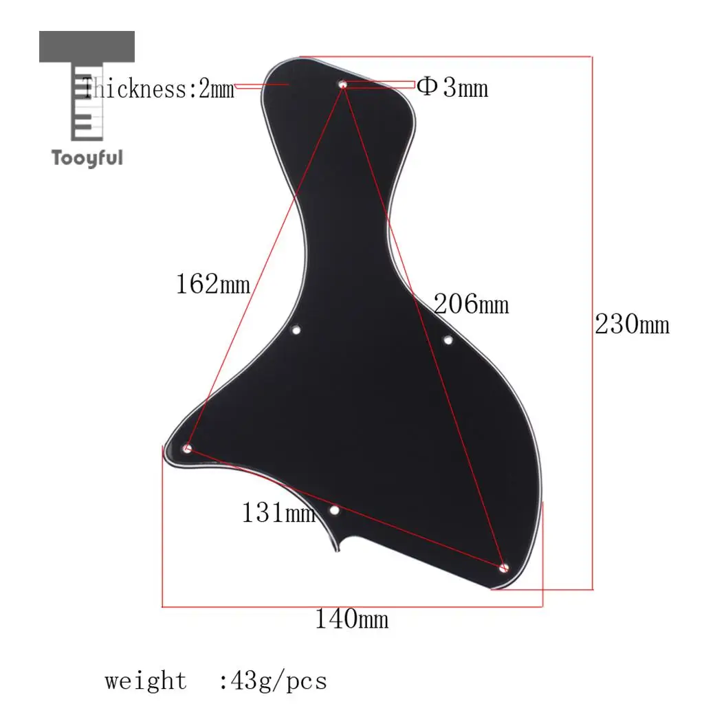Black Pickguard for Electric Guitars 5 Black Pickguard for Electric Guitars - Image 5