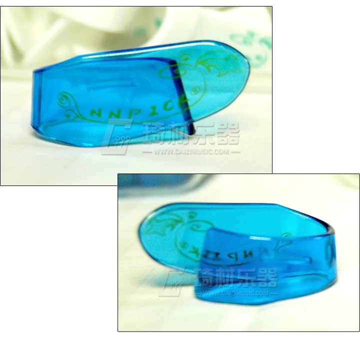 Stylish Blue and White Guitar Thumb Picks Set 2 Stylish Blue and White Guitar Thumb Picks Set - Image 2