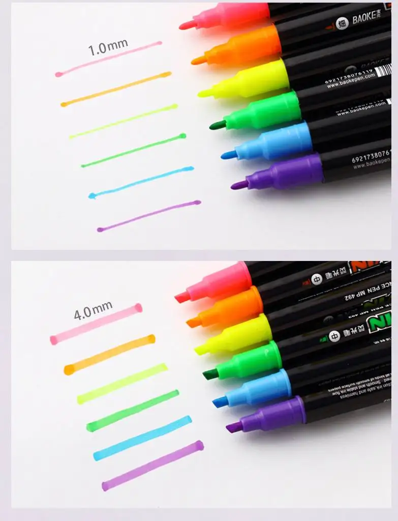 Double-Ended Water-Based Highlighter in Six Colors 2 Double-Ended Water-Based Highlighter in Six Colors - Image 2
