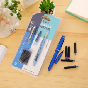 Blue Fountain Pen Set with Metal Nib