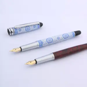 Blue and White Luxury Fountain Pen Model A2 12 Ha7dd0cf440af4d4fa85b7a4fa6d515e9H