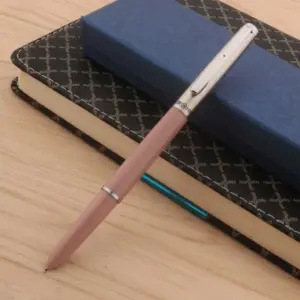 Pink Morandi Hero 007 Fountain Pen with Silver Accents