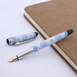 Blue and White Luxury Fountain Pen Model A2 17 Hb46ba1fe30474696a6d60ff9d8d1144dH