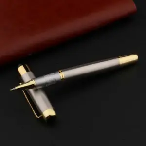 Premium 0.5mm Metal Rollerball Pen with Gold Accents