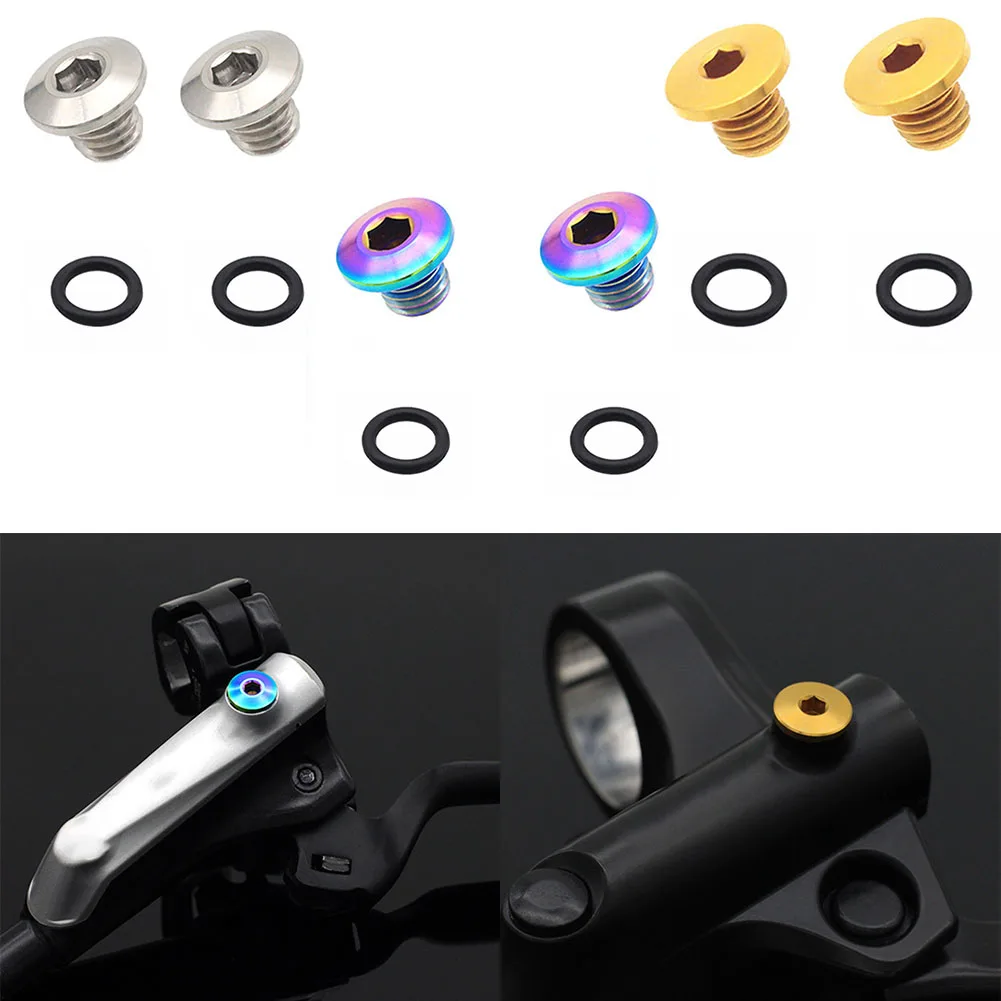 Vibrant Titanium Bicycle Bleed Screws, M5x5-8 2 Vibrant Titanium Bicycle Bleed Screws, M5x5-8 - Image 2