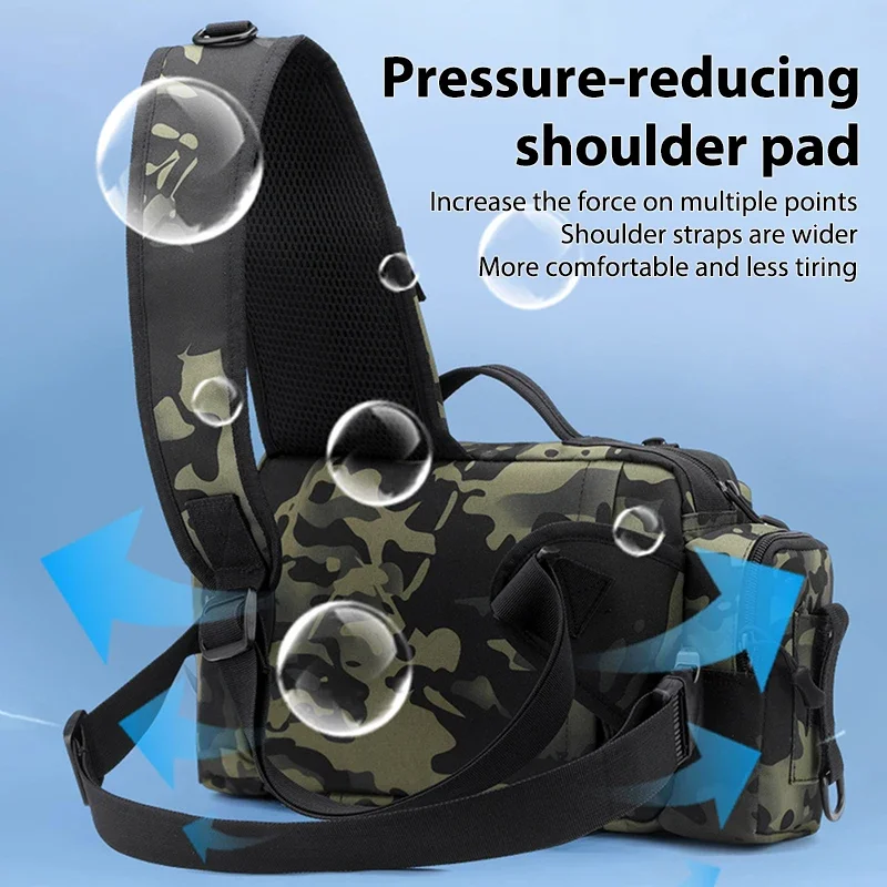 Camouflage Outdoor Tackle Bag with Multiple Compartments 3 Camouflage Outdoor Tackle Bag with Multiple Compartments - Image 3