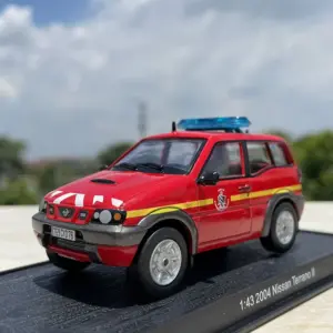 Vibrant Red Nissan Terrano Fire Truck Model