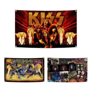 KISS Band Metal Wall Flag 90x150 cm 11 S0233ded528404d4b97244fcc77313ba7W