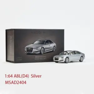 Silver Alloy 1/64 Scale A8L (D4) Model Car