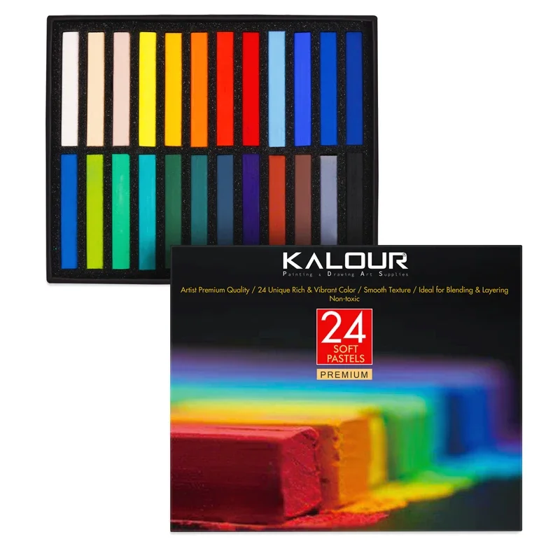Kalour 24-Piece Soft Pastel Set with Charcoal 7 Kalour 24-Piece Soft Pastel Set with Charcoal - Image 7