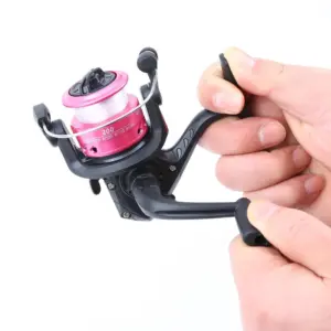 Compact Ice Fishing Reel with Pink Spool 9 S04130fca877c4abfb8944a3cf2b9791aE