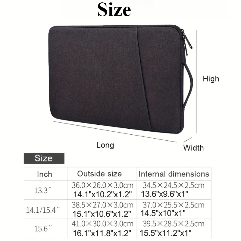 Elegant 13.3"-15.6" Laptop Sleeve in Grey or Black 6 Elegant 13.3"-15.6" Laptop Sleeve in Grey or Black - Image 6