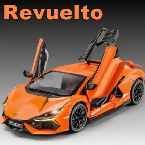 Vibrant Orange Lamborghini Revuelto 1:24 Scale Model