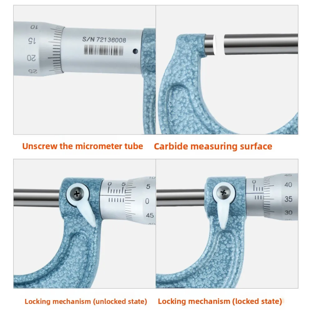 Mitutoyo 0-50mm Outside Micrometer, Stainless Steel 4 Mitutoyo 0-50mm Outside Micrometer, Stainless Steel - Image 4