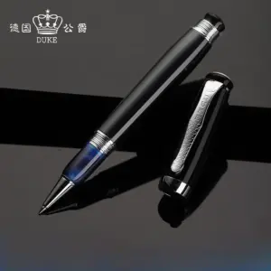 Duke 619 Metal Ballpoint Pen Black & Silver