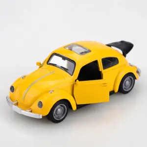 Vintage Volkswagen Beetle Die-Cast Pullback Toy Car 12 S078d02359221484cab2341f6c49d096ej