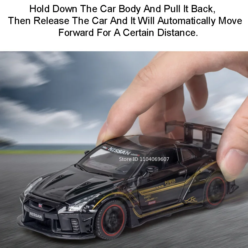 White GTR R35 Diecast Model Car 1:32 Scale 4 White GTR R35 Diecast Model Car 1:32 Scale - Image 4