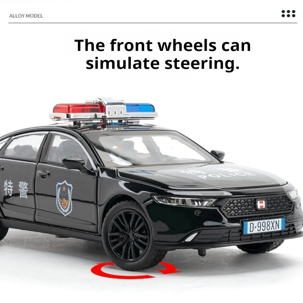 1:32 Scale Honda Police Car Model with Lights 4 1:32 Scale Honda Police Car Model with Lights - Image 4