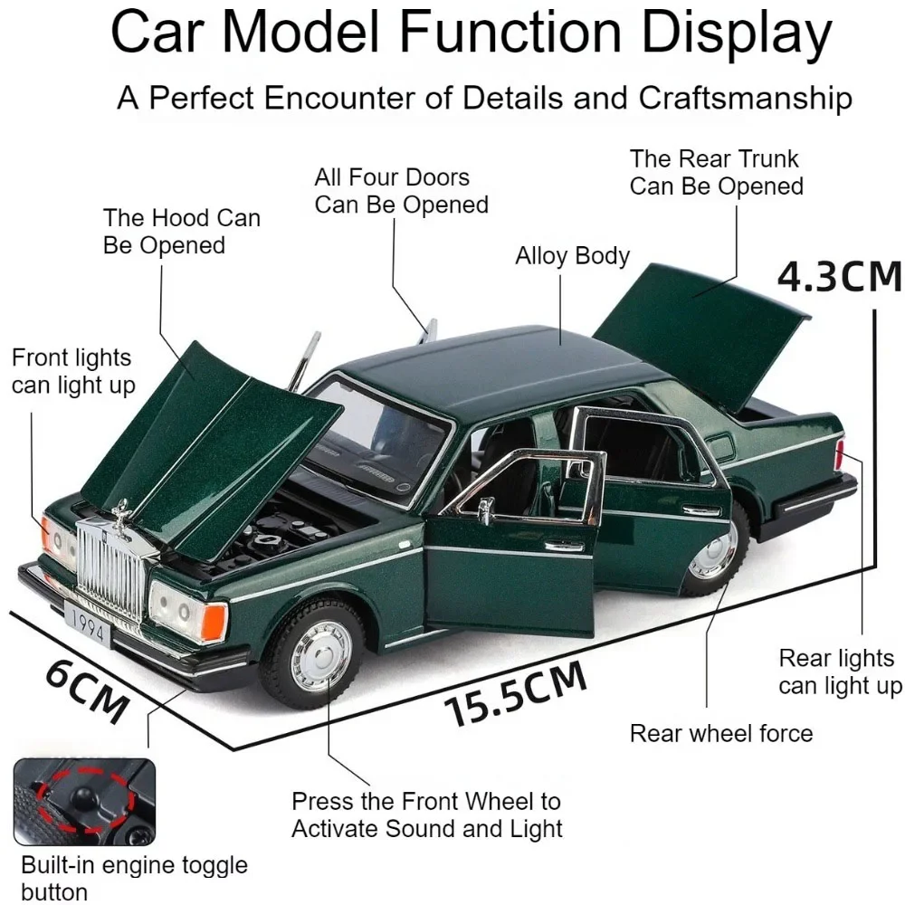Luxury 1:32 Rolls-Royce Wraith Diecast Model 6 Luxury 1:32 Rolls-Royce Wraith Diecast Model - Image 6